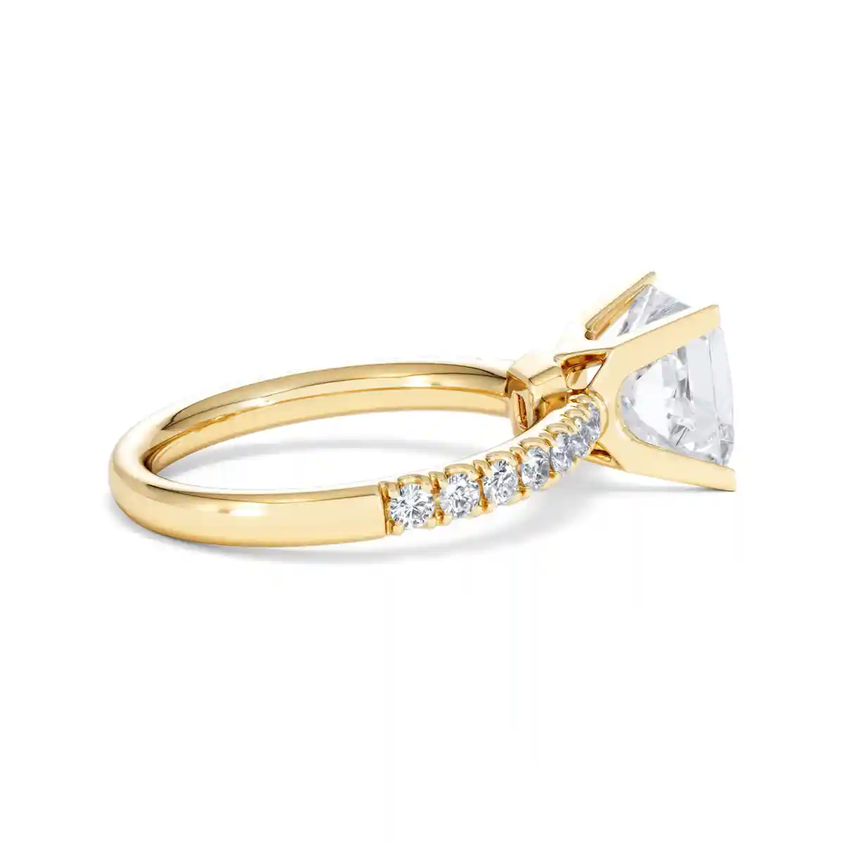2.60ct Katerina Lab Princess Diamond Engagement Ring 18K Gold F/VS1