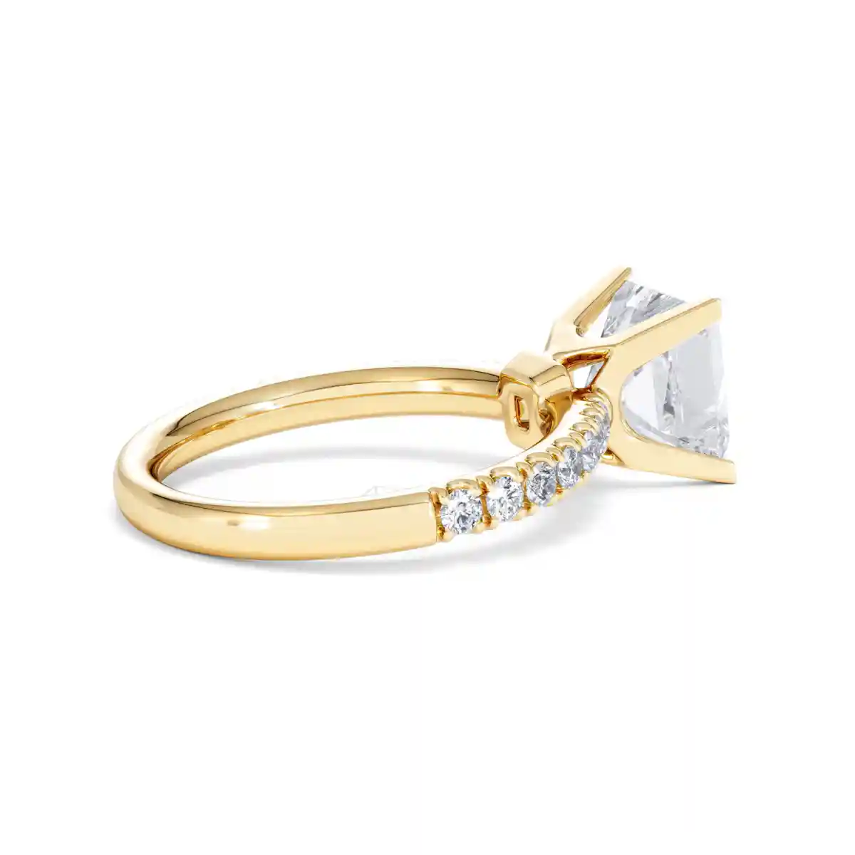 2.60ct Katerina Lab Princess Diamond Engagement Ring 18K Gold F/VS1