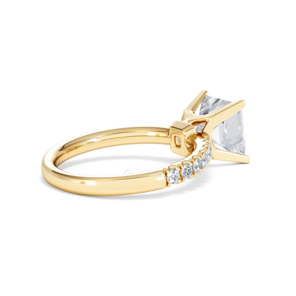 2.60ct Katerina Lab Princess Diamond Engagement Ring 18K Gold F/VS1