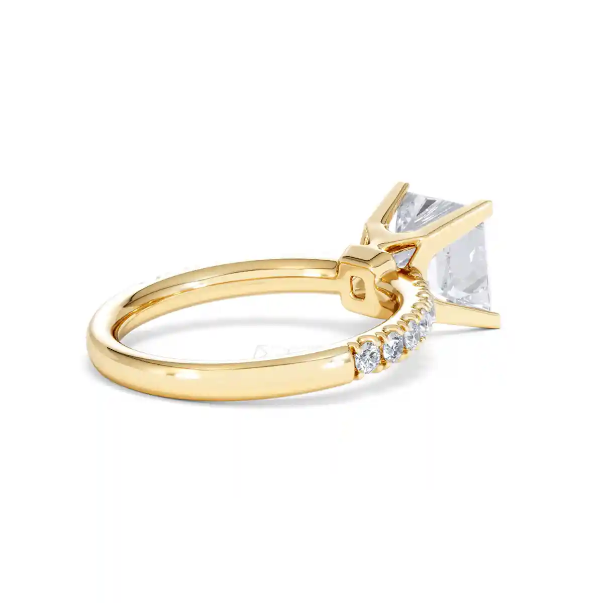 2.60ct Katerina Lab Princess Diamond Engagement Ring 18K Gold F/VS1