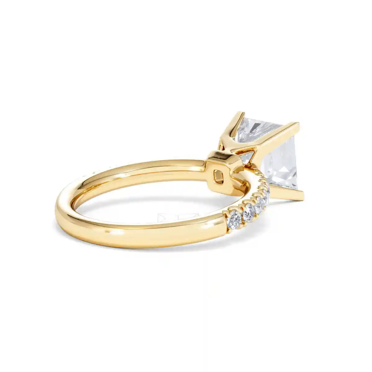 2.60ct Katerina Lab Princess Diamond Engagement Ring 18K Gold F/VS1