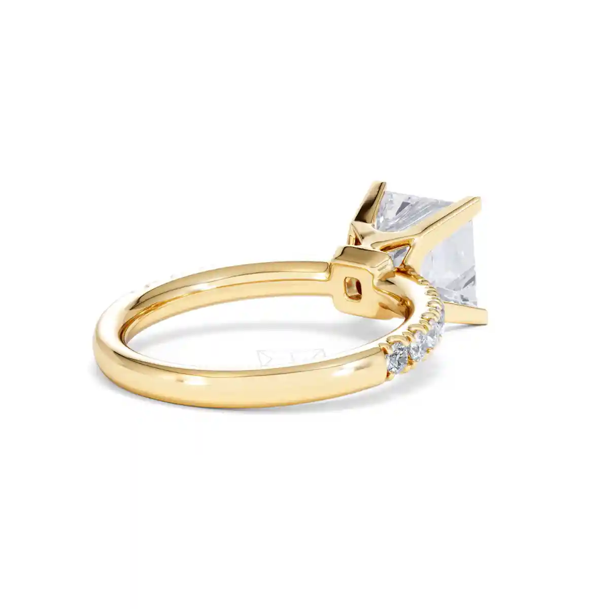 2.60ct Katerina Lab Princess Diamond Engagement Ring 18K Gold F/VS1