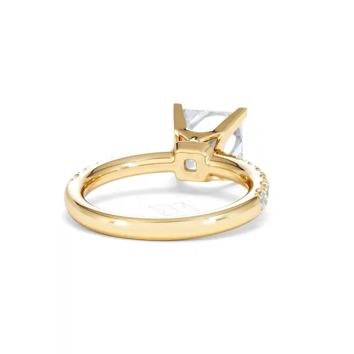 2.60ct Katerina Lab Princess Diamond Engagement Ring 18K Gold F/VS1