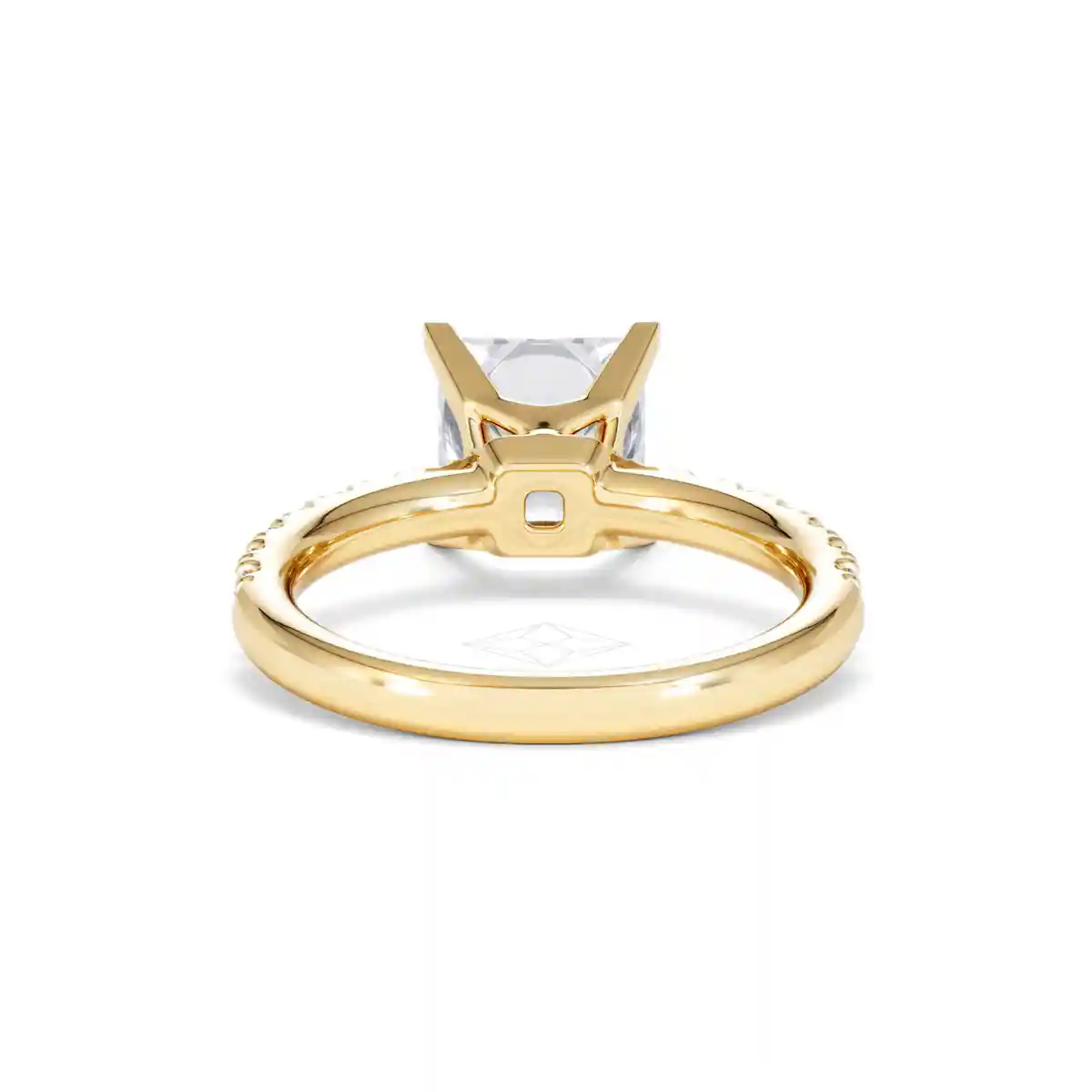 2.60ct Katerina Lab Princess Diamond Engagement Ring 18K Gold F/VS1