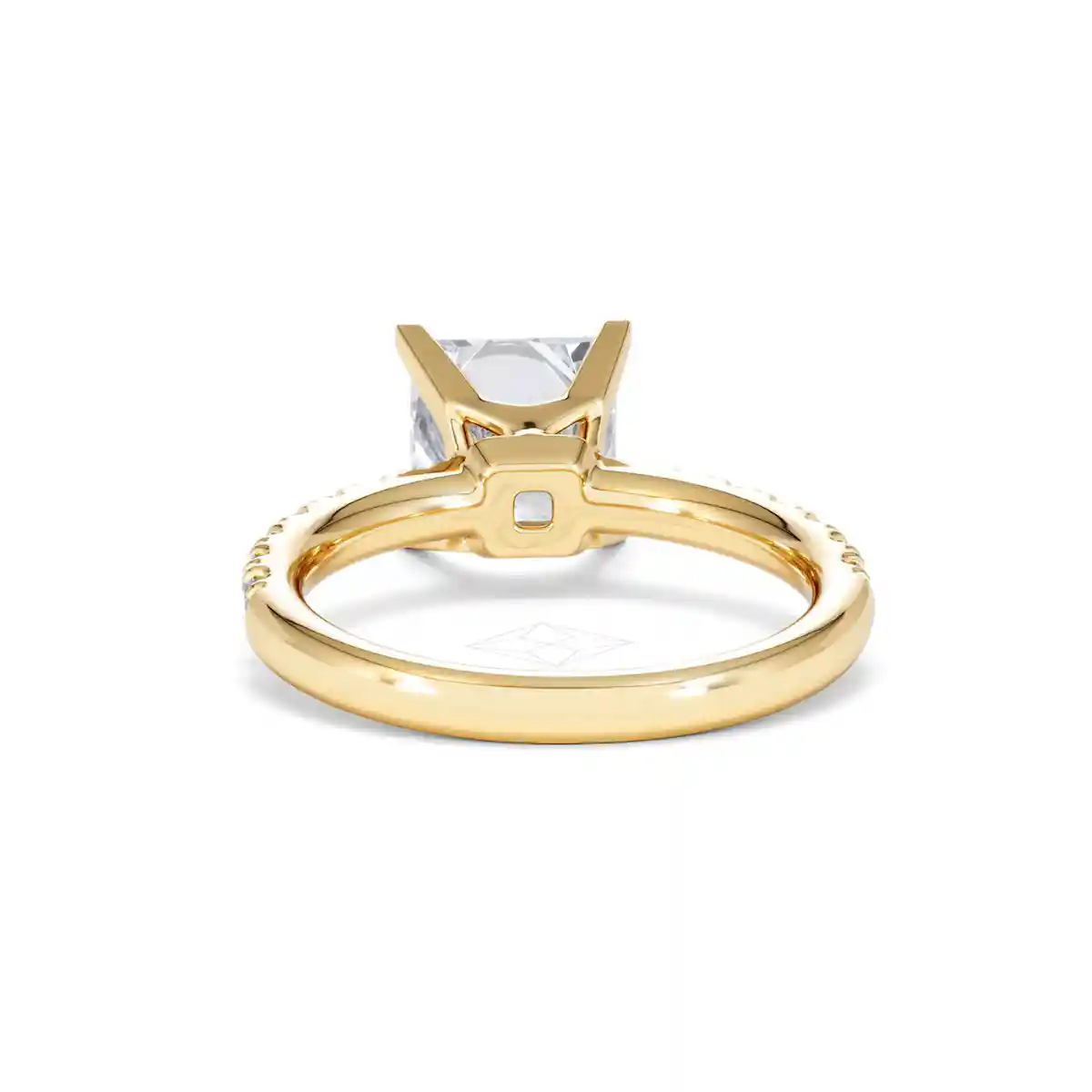 2.60ct Katerina Lab Princess Diamond Engagement Ring 18K Gold F/VS1