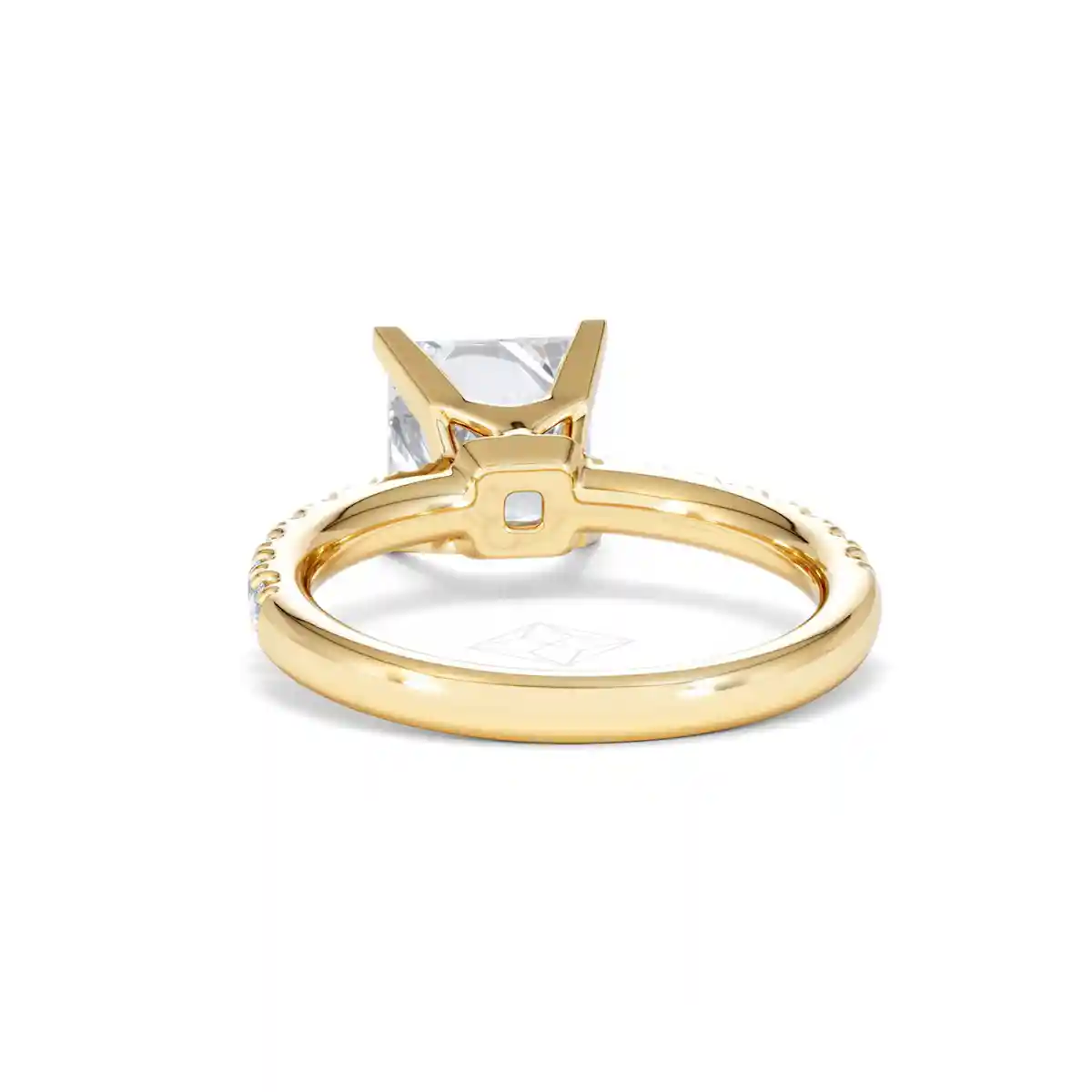 2.60ct Katerina Lab Princess Diamond Engagement Ring 18K Gold F/VS1