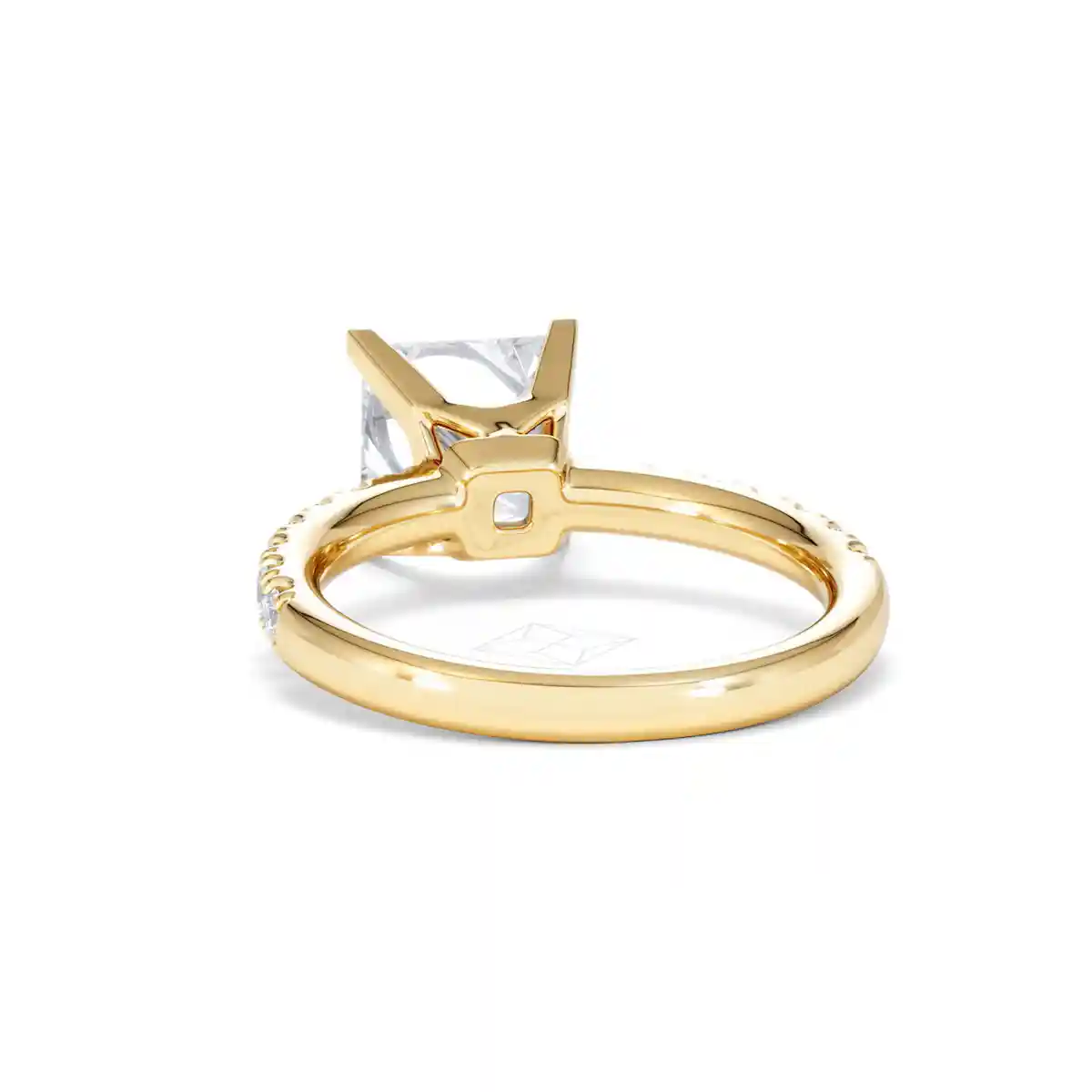 2.60ct Katerina Lab Princess Diamond Engagement Ring 18K Gold F/VS1