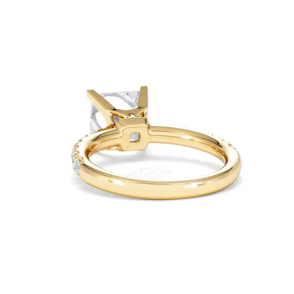 2.60ct Katerina Lab Princess Diamond Engagement Ring 18K Gold F/VS1