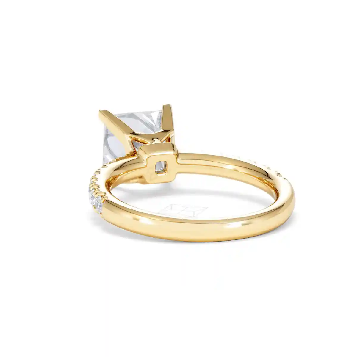 2.60ct Katerina Lab Princess Diamond Engagement Ring 18K Gold F/VS1