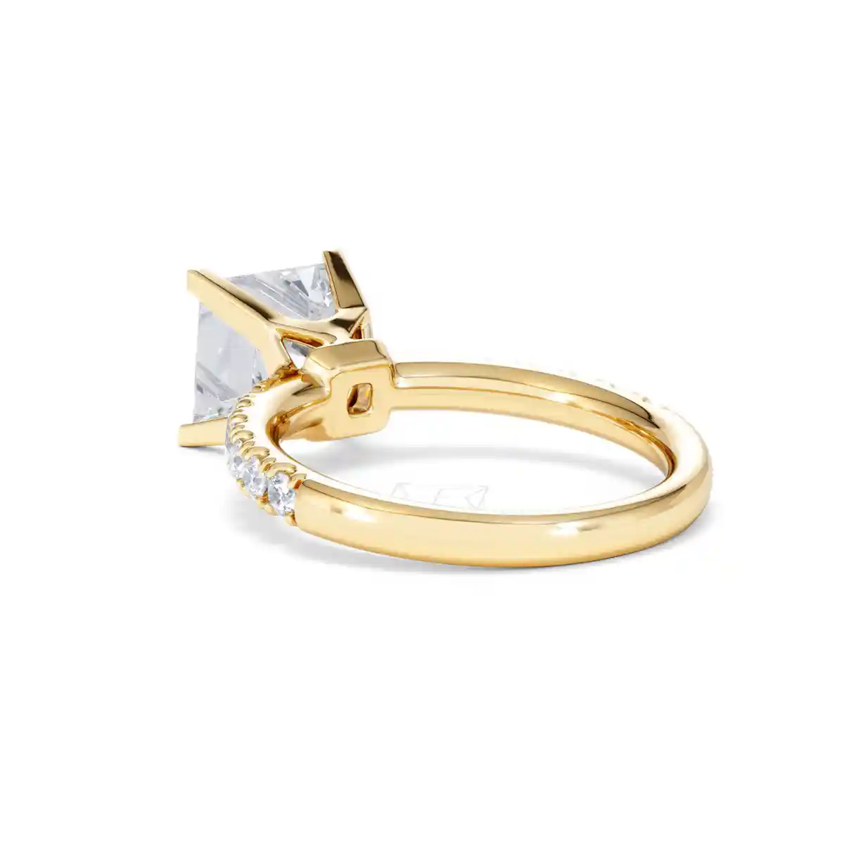 2.60ct Katerina Lab Princess Diamond Engagement Ring 18K Gold F/VS1