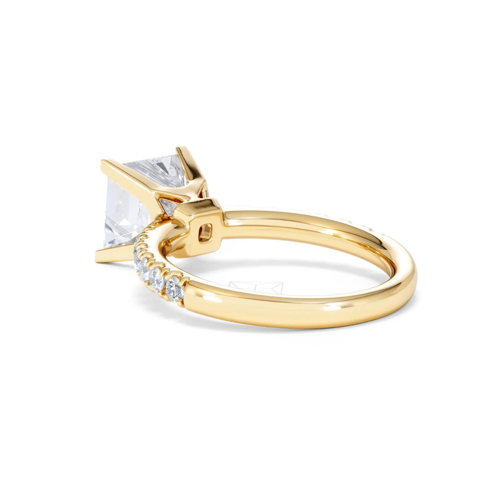 2.60ct Katerina Lab Princess Diamond Engagement Ring 18K Gold F/VS1