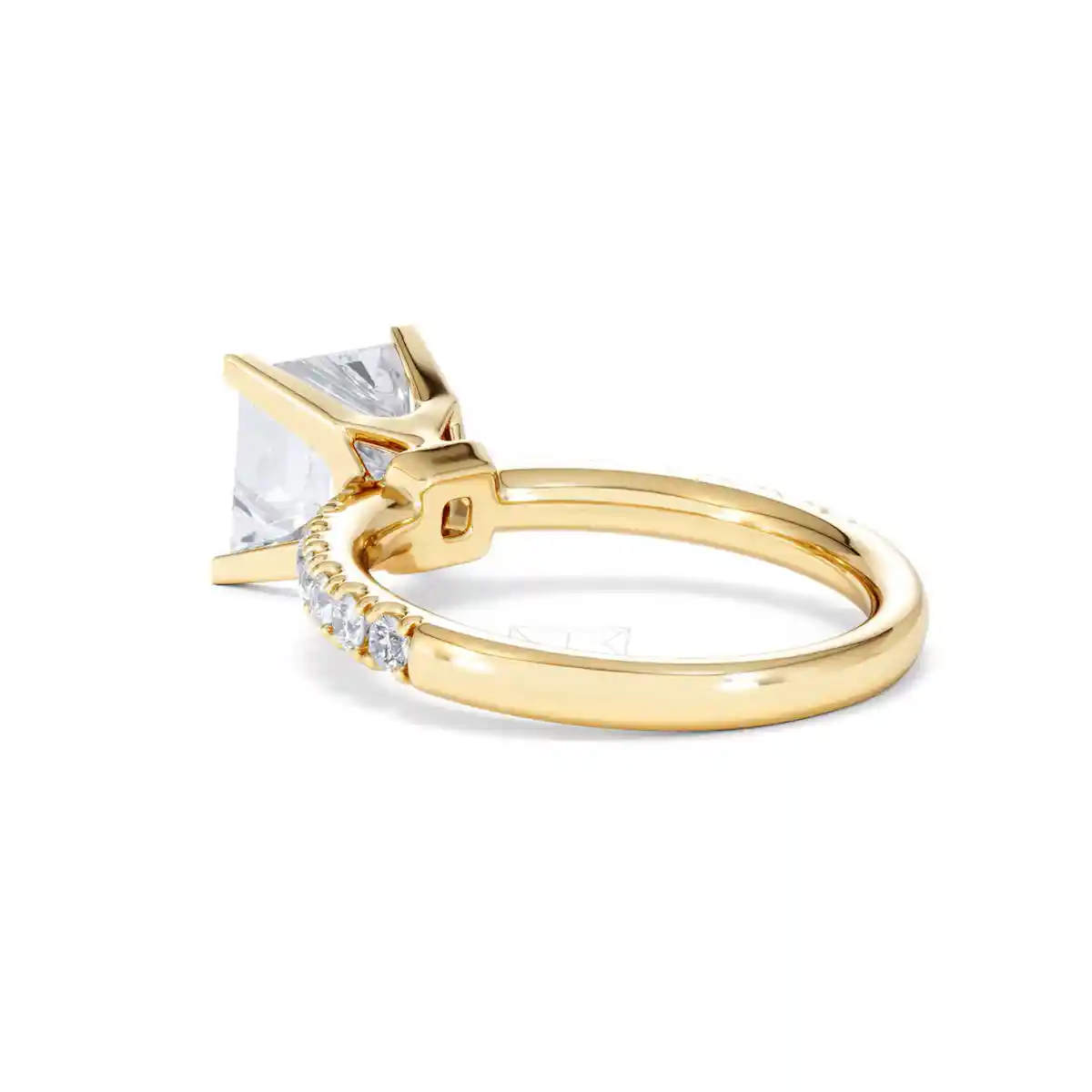 2.60ct Katerina Lab Princess Diamond Engagement Ring 18K Gold F/VS1