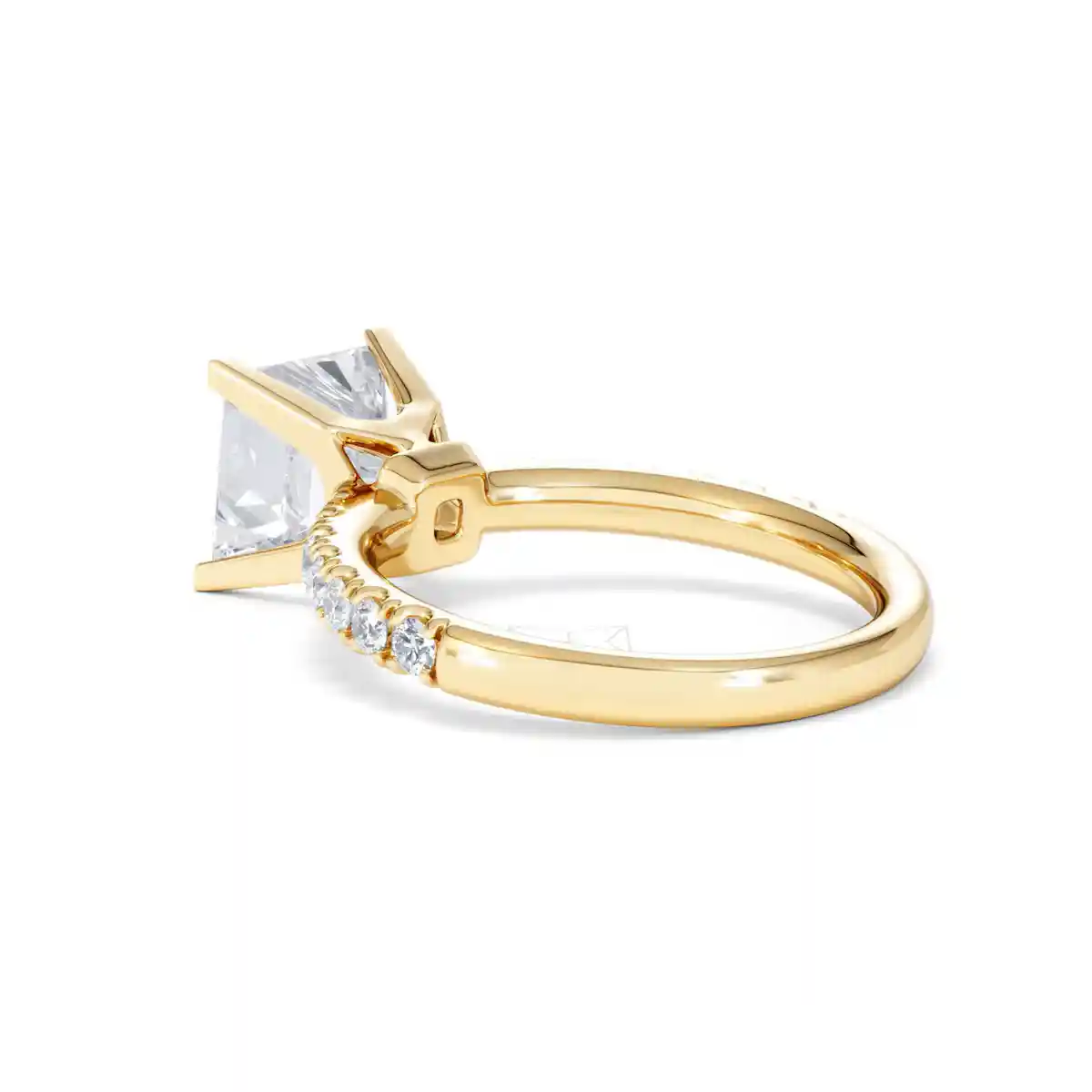 2.60ct Katerina Lab Princess Diamond Engagement Ring 18K Gold F/VS1