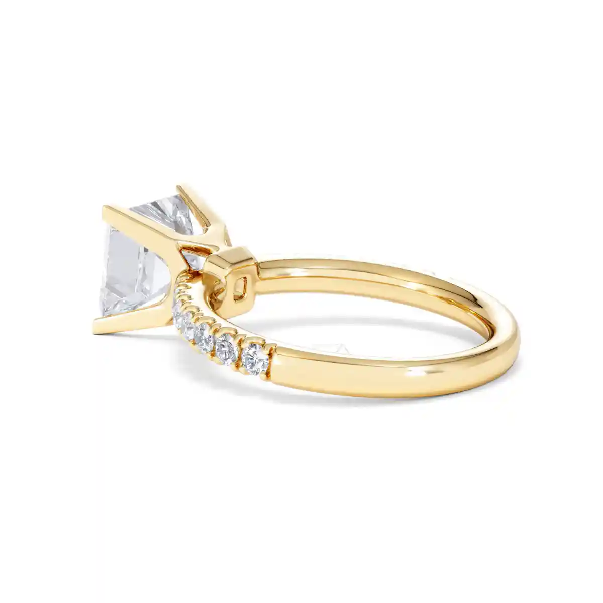 2.60ct Katerina Lab Princess Diamond Engagement Ring 18K Gold F/VS1