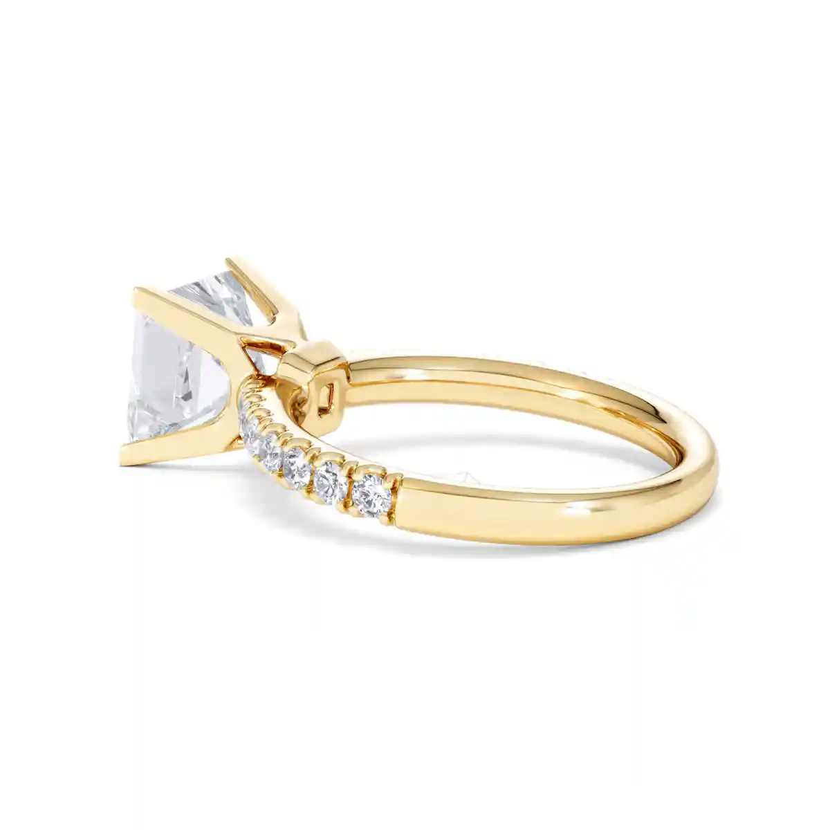 2.60ct Katerina Lab Princess Diamond Engagement Ring 18K Gold F/VS1