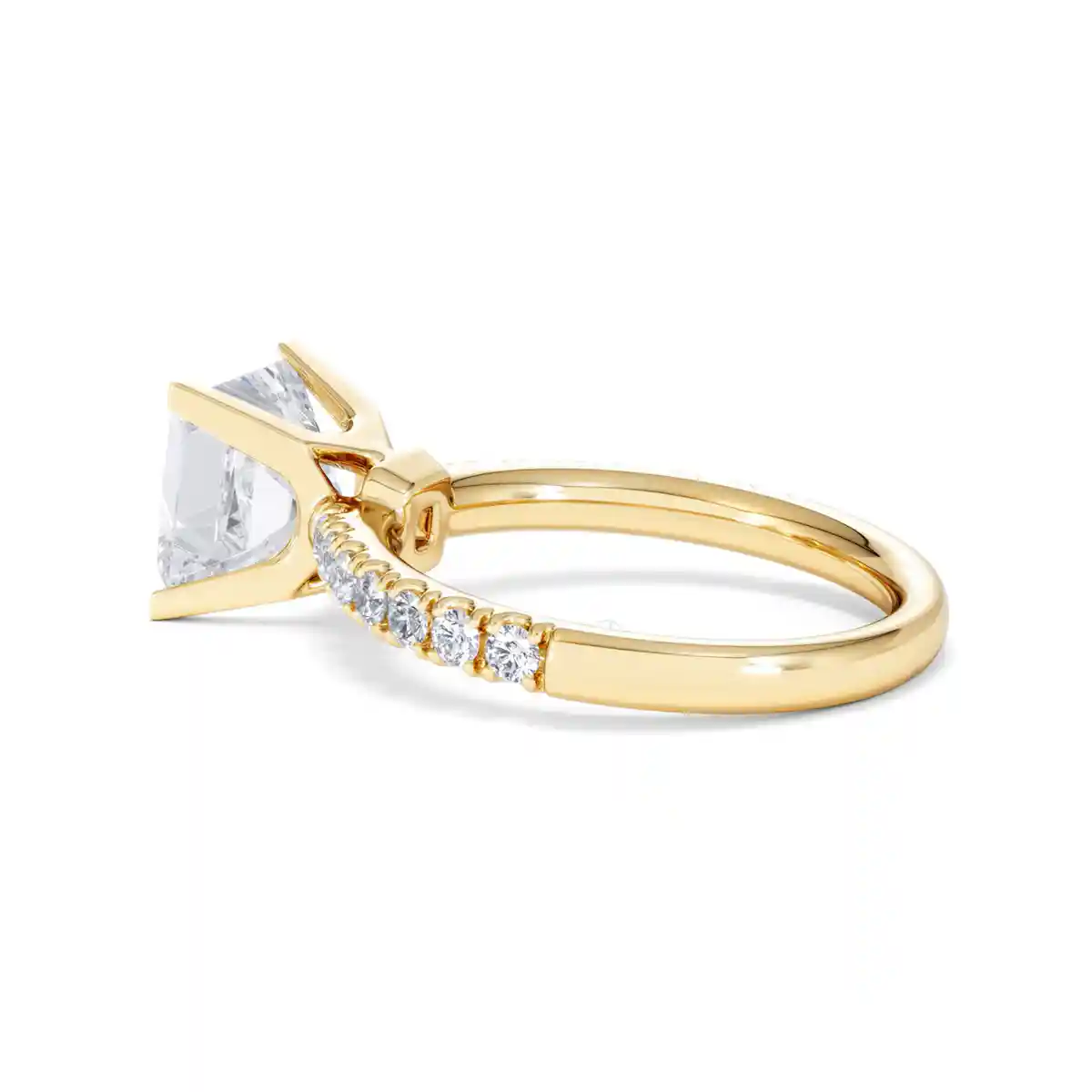 2.60ct Katerina Lab Princess Diamond Engagement Ring 18K Gold F/VS1