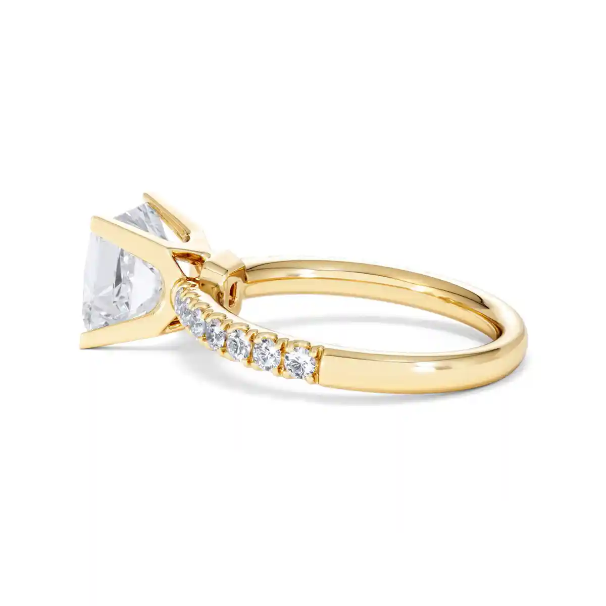 2.60ct Katerina Lab Princess Diamond Engagement Ring 18K Gold F/VS1