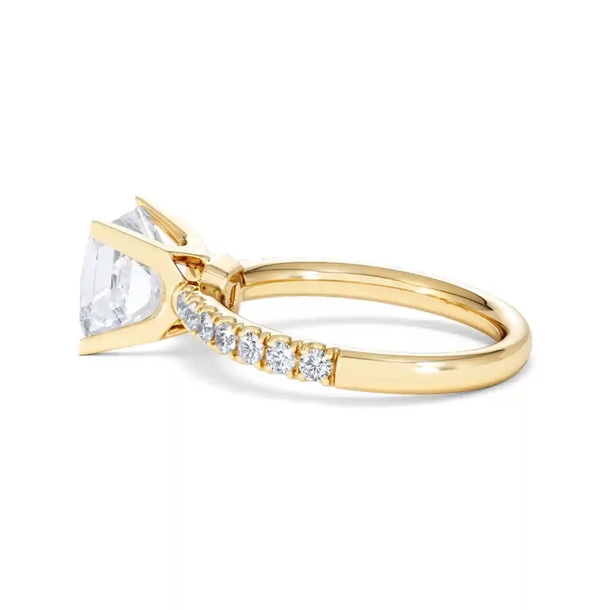 2.60ct Katerina Lab Princess Diamond Engagement Ring 18K Gold F/VS1