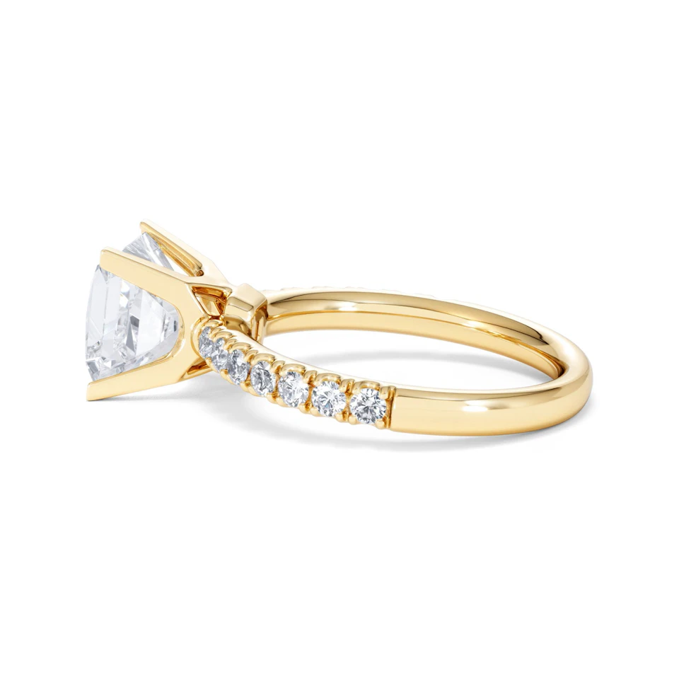 2.60ct Katerina Lab Princess Diamond Engagement Ring 18K Gold F/VS1