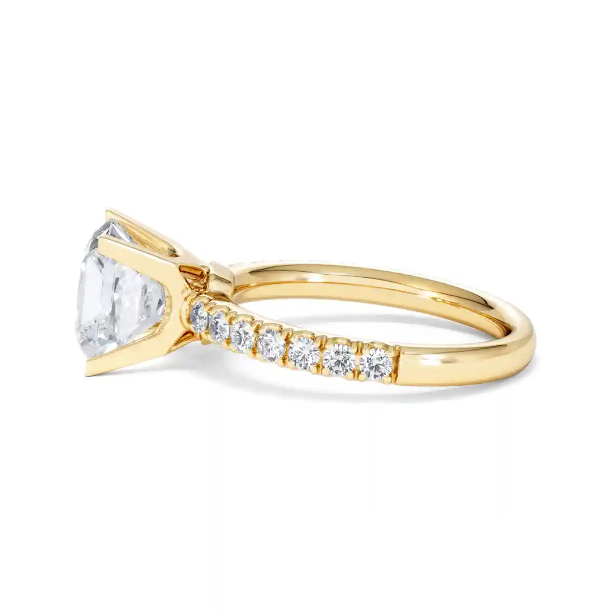 2.60ct Katerina Lab Princess Diamond Engagement Ring 18K Gold F/VS1