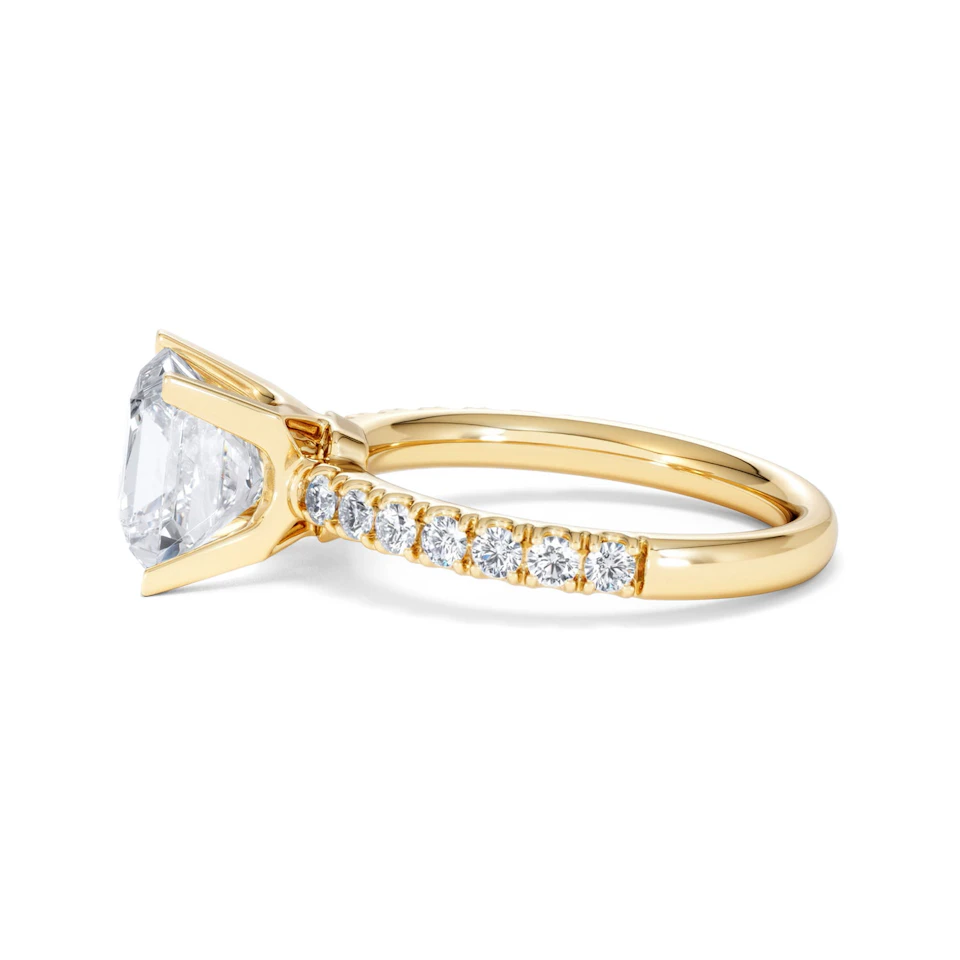 2.60ct Katerina Lab Princess Diamond Engagement Ring 18K Gold F/VS1
