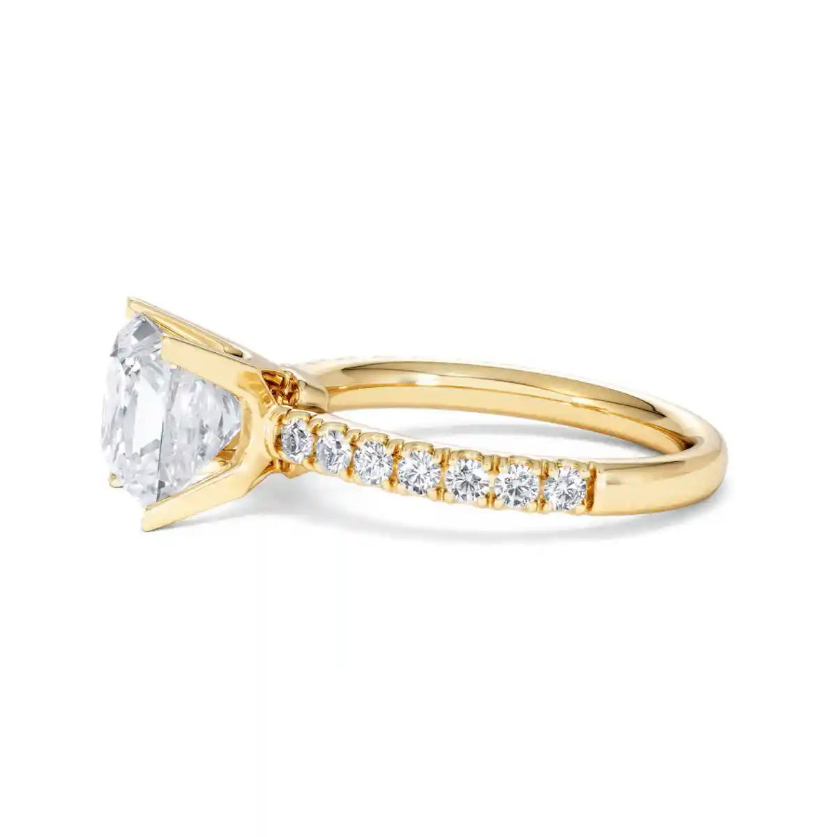 2.60ct Katerina Lab Princess Diamond Engagement Ring 18K Gold F/VS1