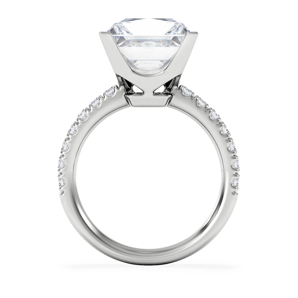 Katerina 5.55ct Lab Diamond Princess Cut Engagement Ring in Platinum G/VS1