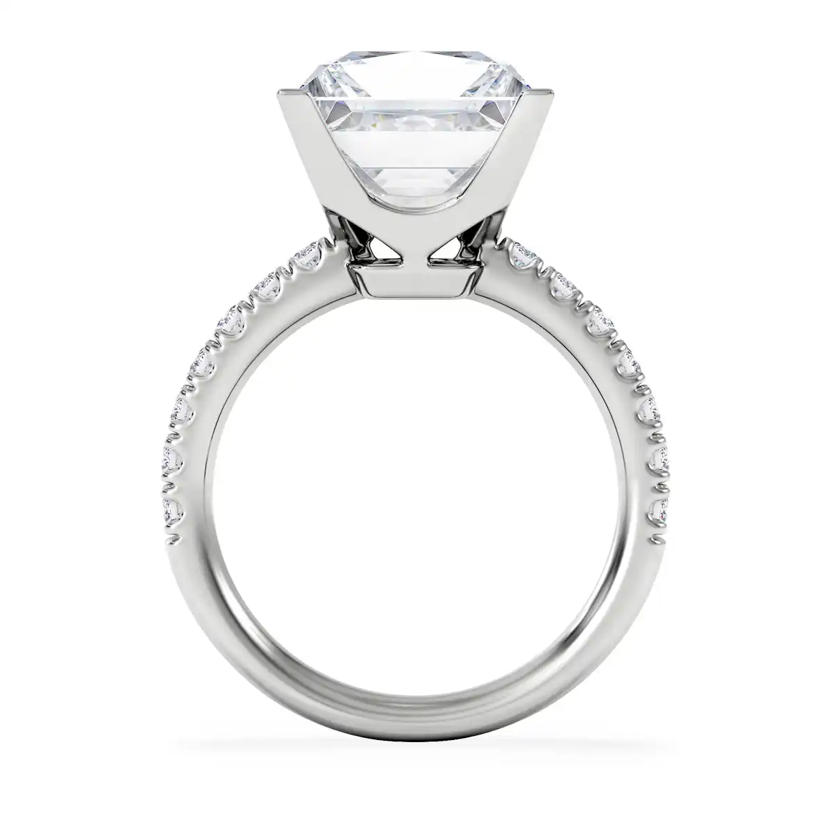 Katerina 5.55ct Lab Diamond Princess Cut Engagement Ring in Platinum G/VS1