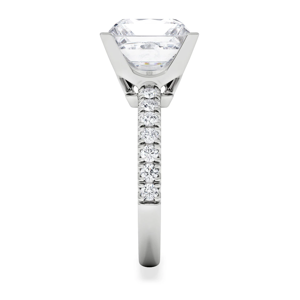 Katerina 5.55ct Lab Diamond Princess Cut Engagement Ring in Platinum G/VS1