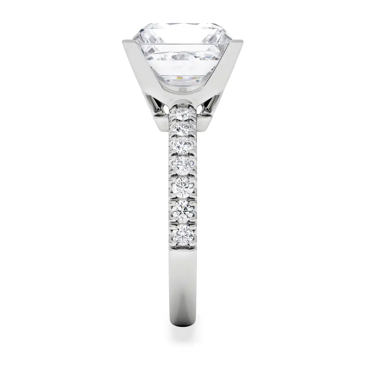 Katerina 5.55ct Lab Diamond Princess Cut Engagement Ring in Platinum G/VS1