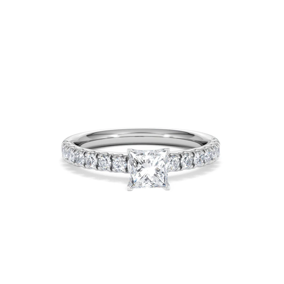 Katerina Lab Princess Diamond Engagement Ring Platinum 0.85ct F/VS1
