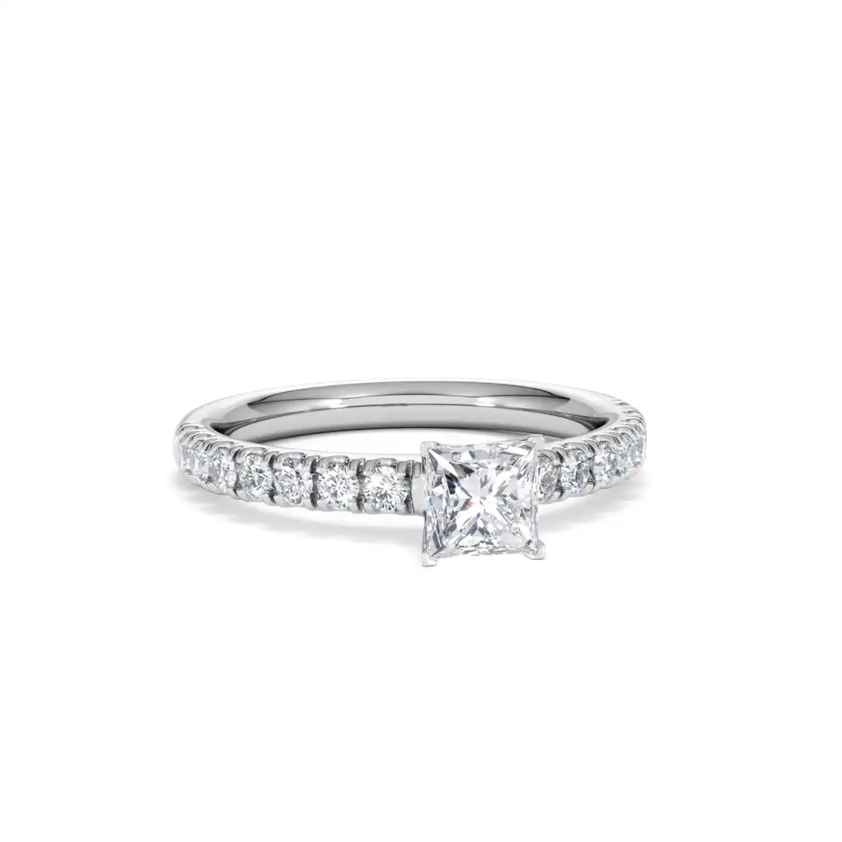 Katerina Princess Diamond Engagement Ring Platinum 0.85ct G/SI2