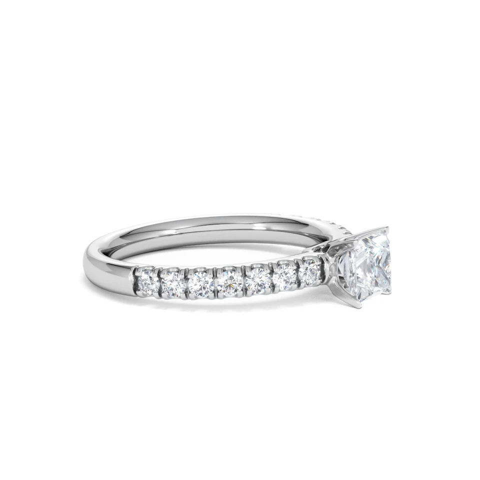 Katerina Lab Princess Diamond Engagement Ring Platinum 0.85ct F/VS1