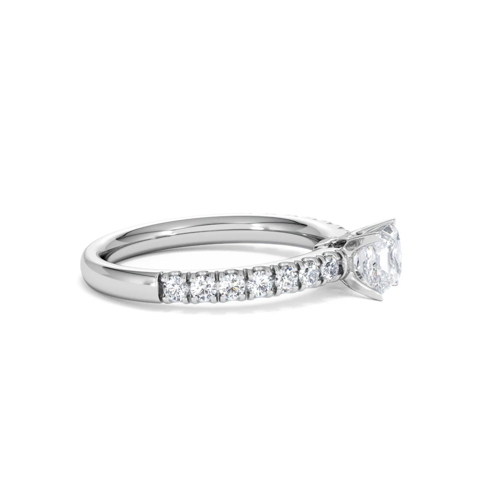 Katerina Lab Princess Diamond Engagement Ring Platinum 0.85ct F/VS1