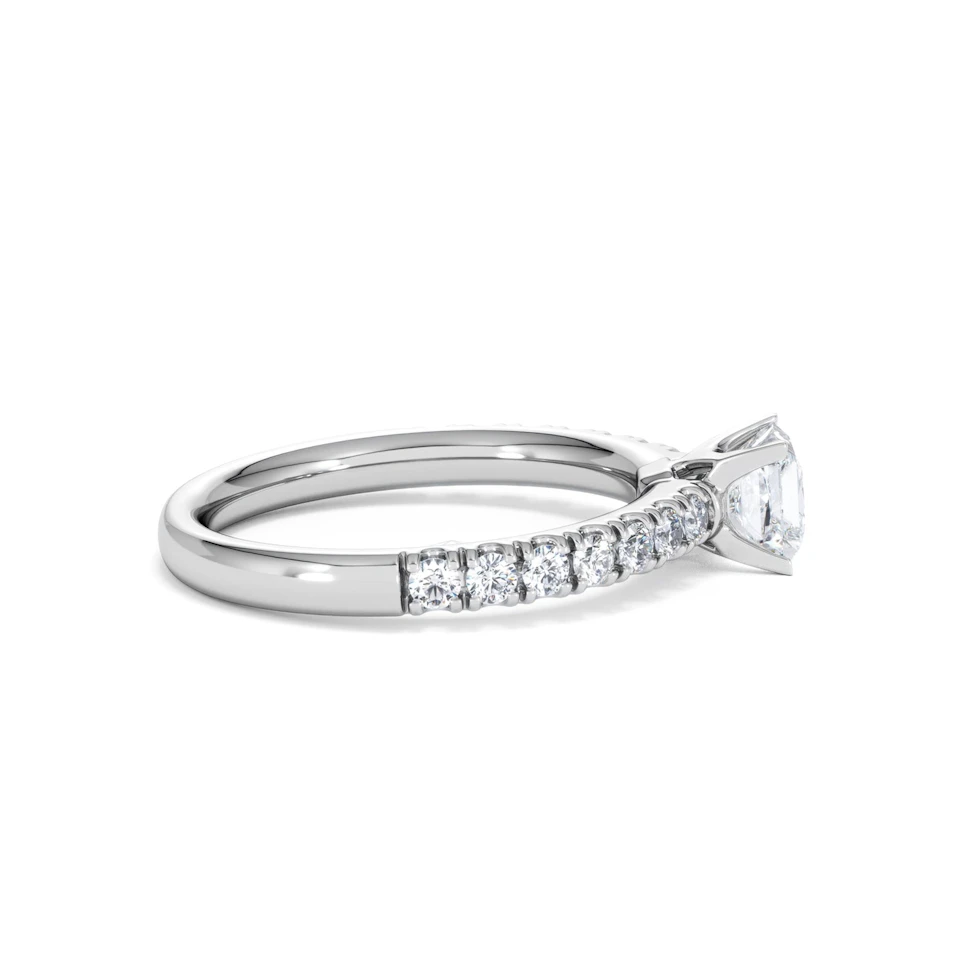 Katerina Lab Princess Diamond Engagement Ring Platinum 0.85ct F/VS1