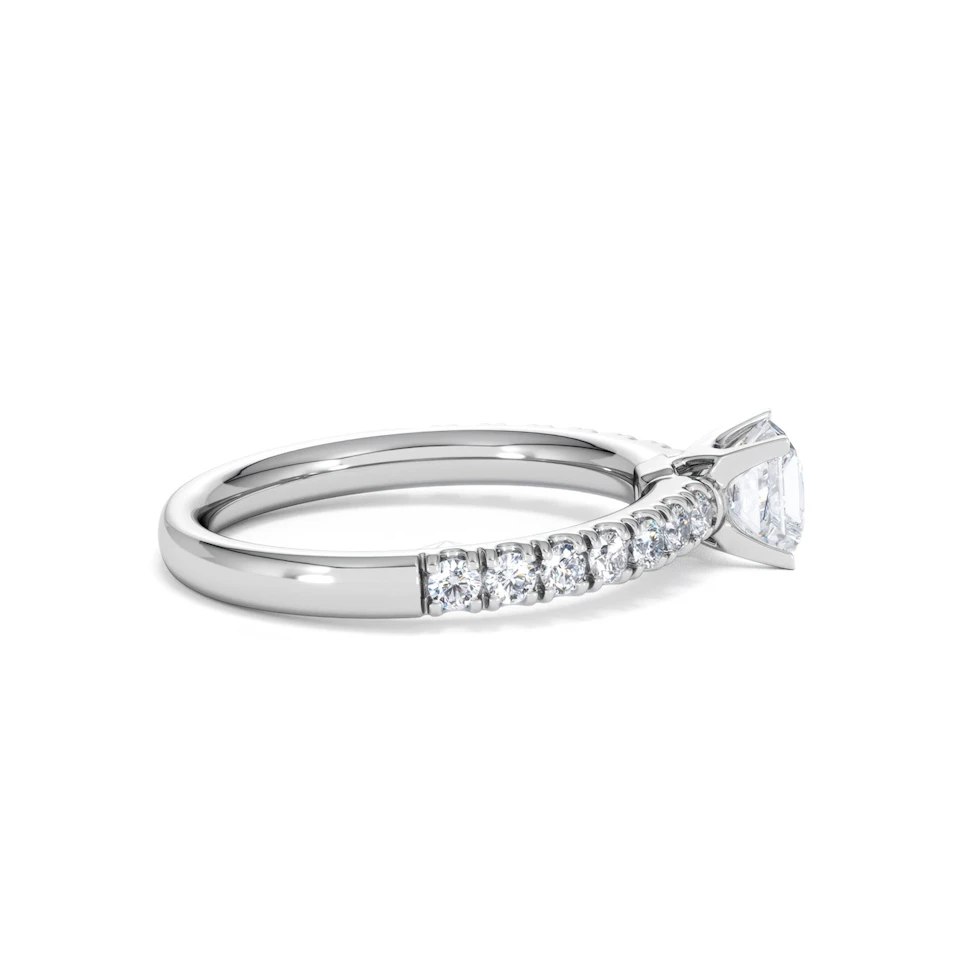 Katerina Lab Princess Diamond Engagement Ring Platinum 0.85ct F/VS1