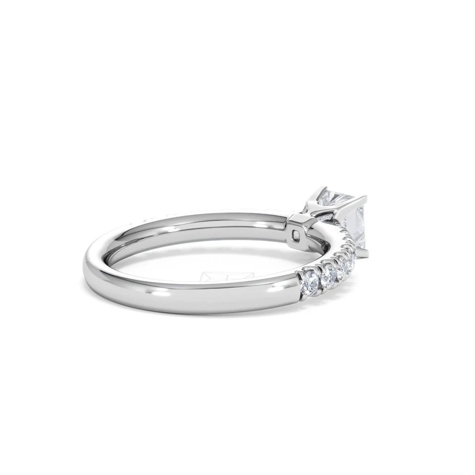 Katerina Lab Princess Diamond Engagement Ring 18KW Gold 0.85ct F/VS1
