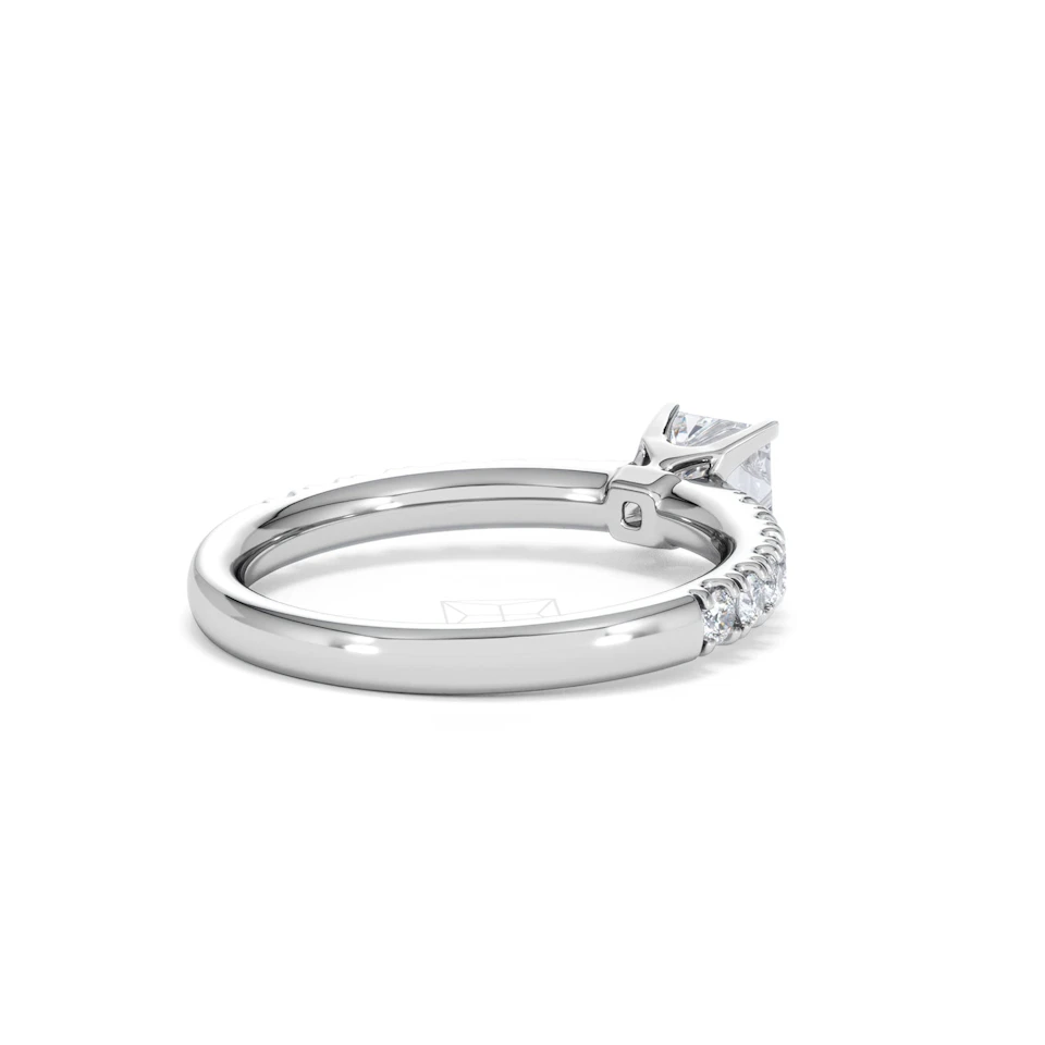 Katerina Lab Princess Diamond Engagement Ring 18KW Gold 0.85ct F/VS1