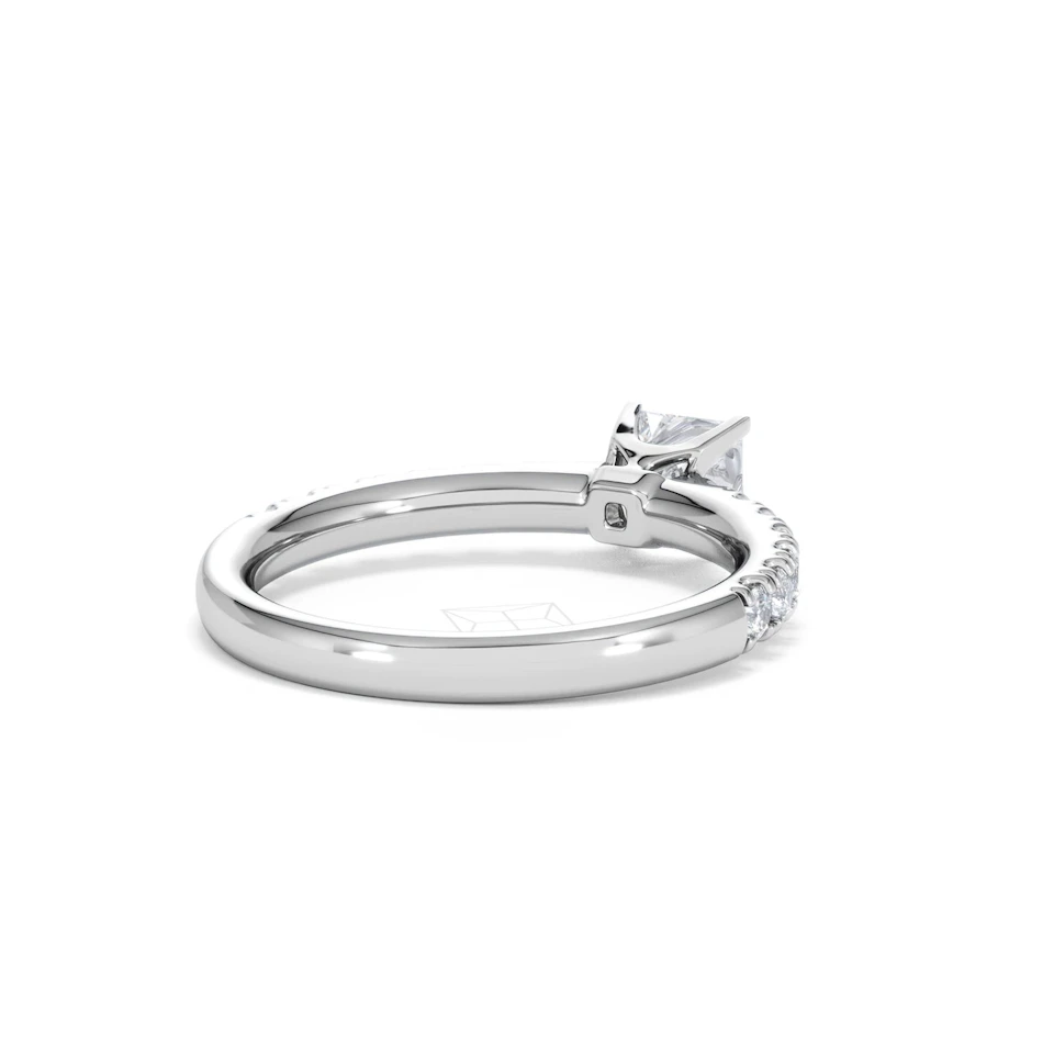 Katerina Lab Princess Diamond Engagement Ring Platinum 0.85ct F/VS1