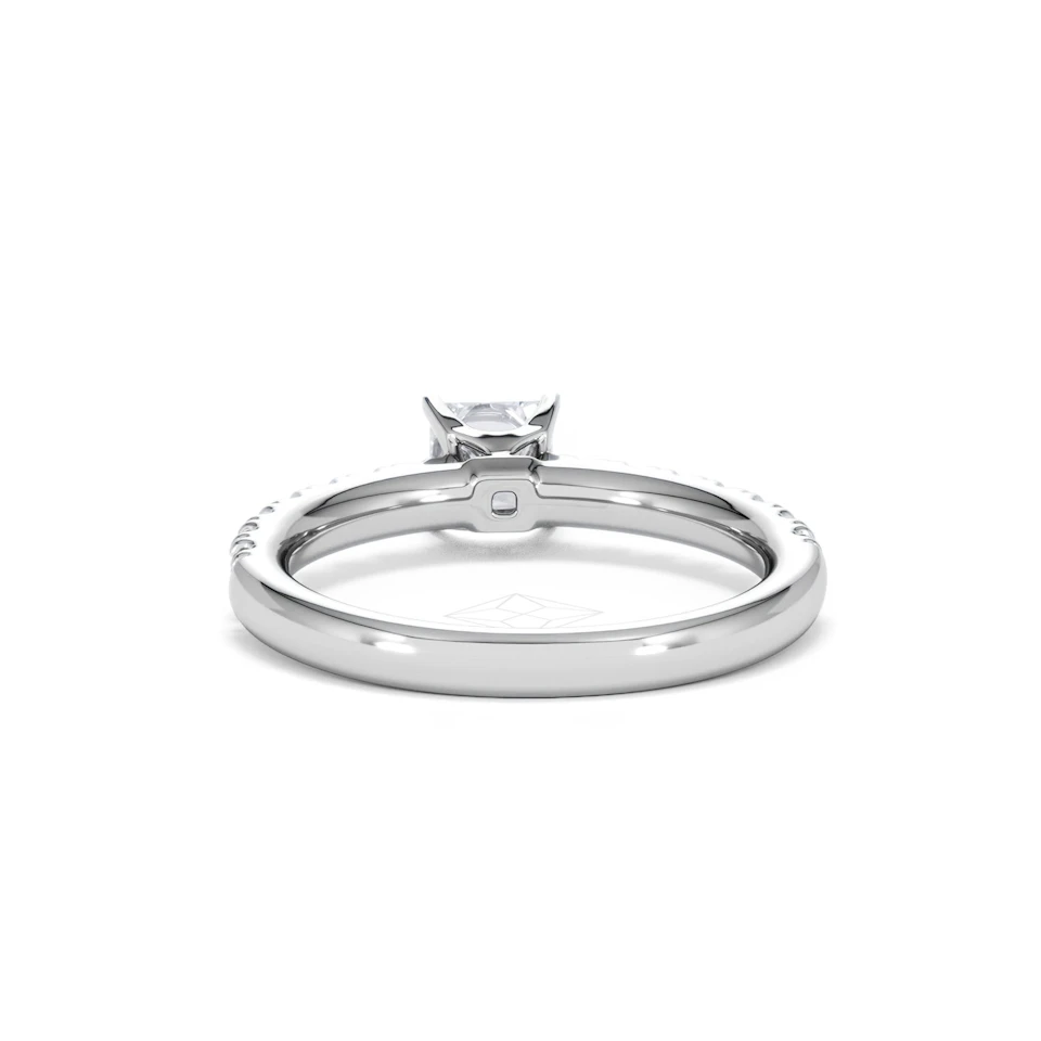 Katerina Lab Princess Diamond Engagement Ring 18KW Gold 0.85ct F/VS1