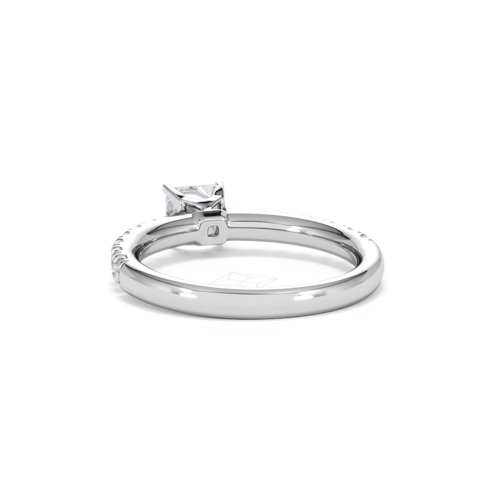 Katerina Lab Princess Diamond Engagement Ring 18KW Gold 0.85ct F/VS1