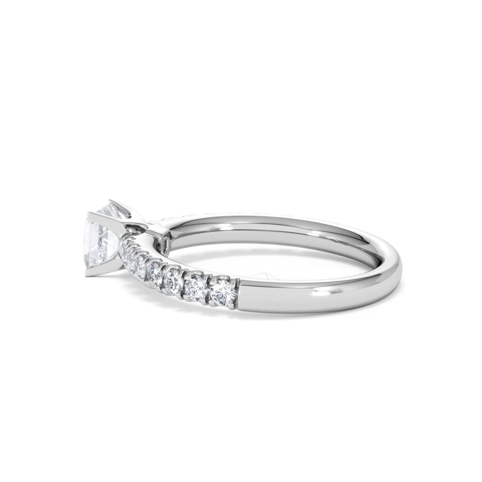 Katerina Lab Princess Diamond Engagement Ring Platinum 0.85ct F/VS1