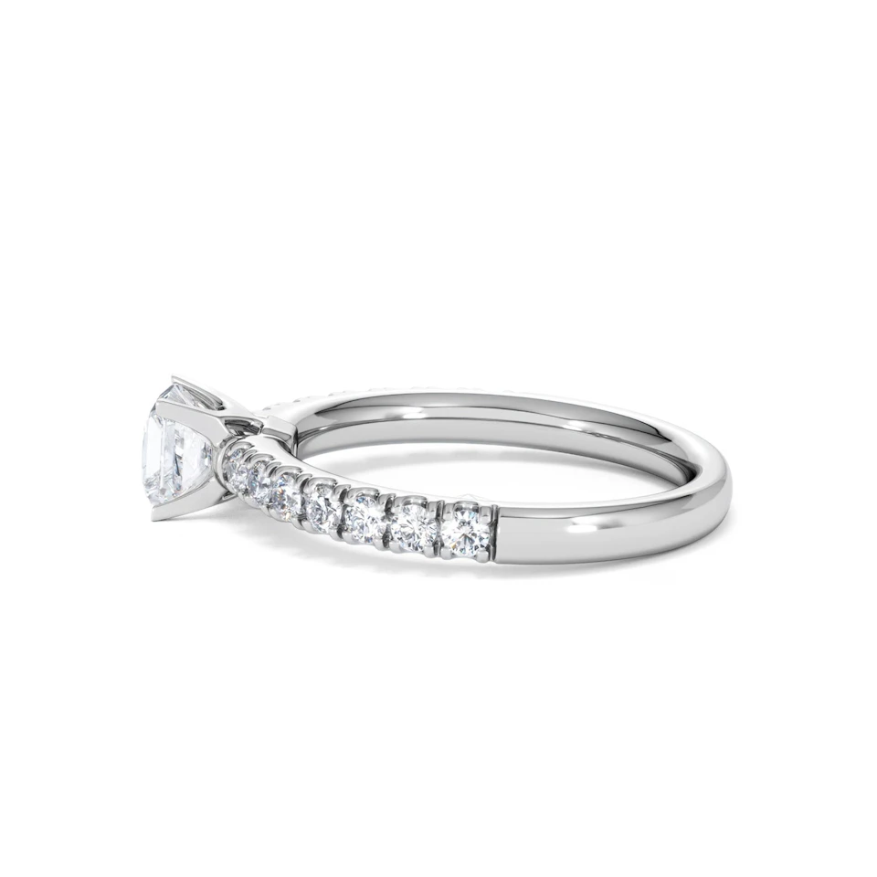 Katerina Lab Princess Diamond Engagement Ring 18KW Gold 0.85ct F/VS1