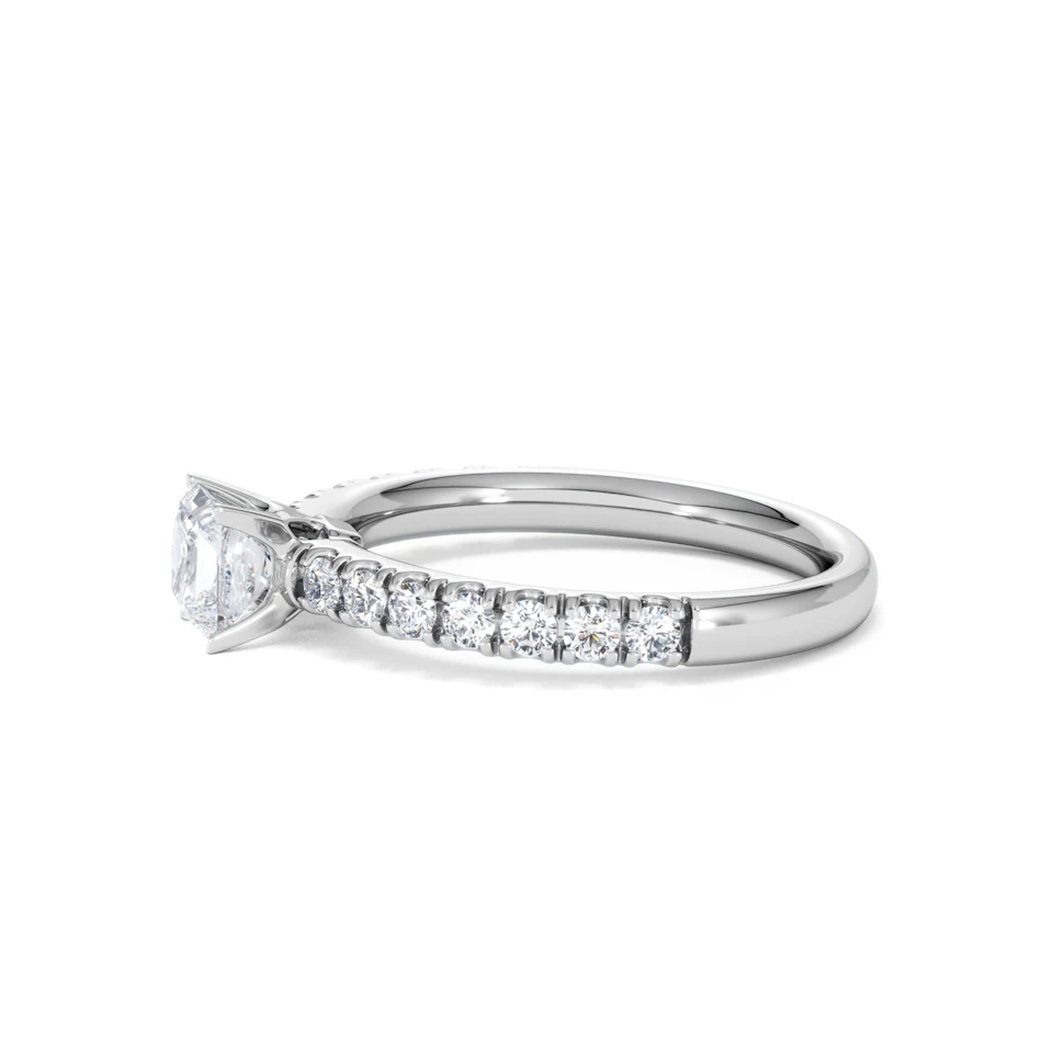 Katerina Lab Princess Diamond Engagement Ring Platinum 0.85ct F/VS1