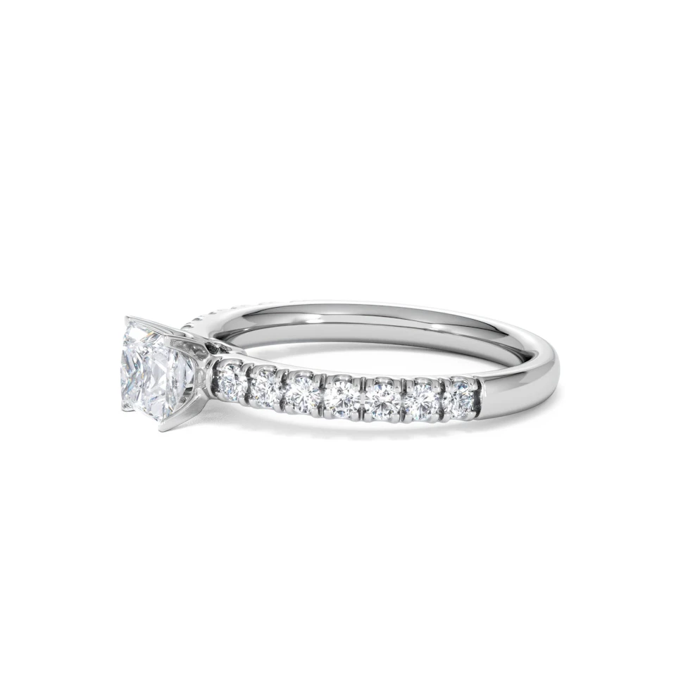 Katerina Lab Princess Diamond Engagement Ring Platinum 0.85ct F/VS1