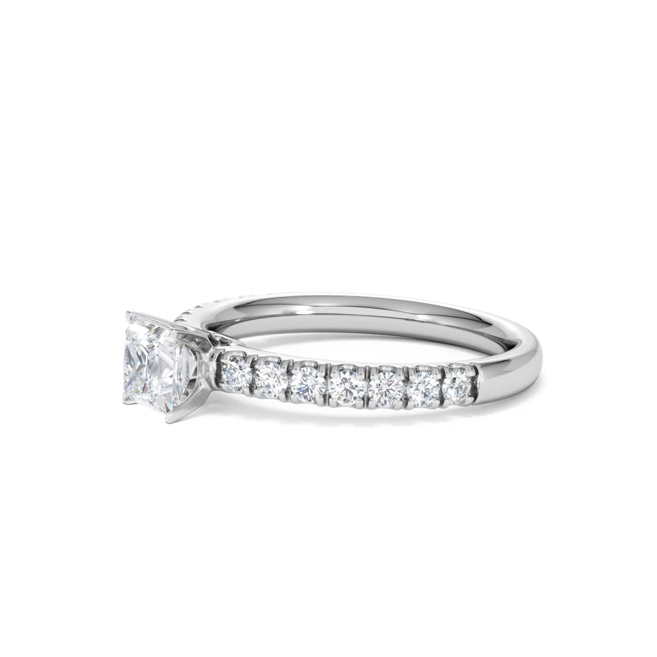 Katerina Lab Princess Diamond Engagement Ring Platinum 0.85ct F/VS1
