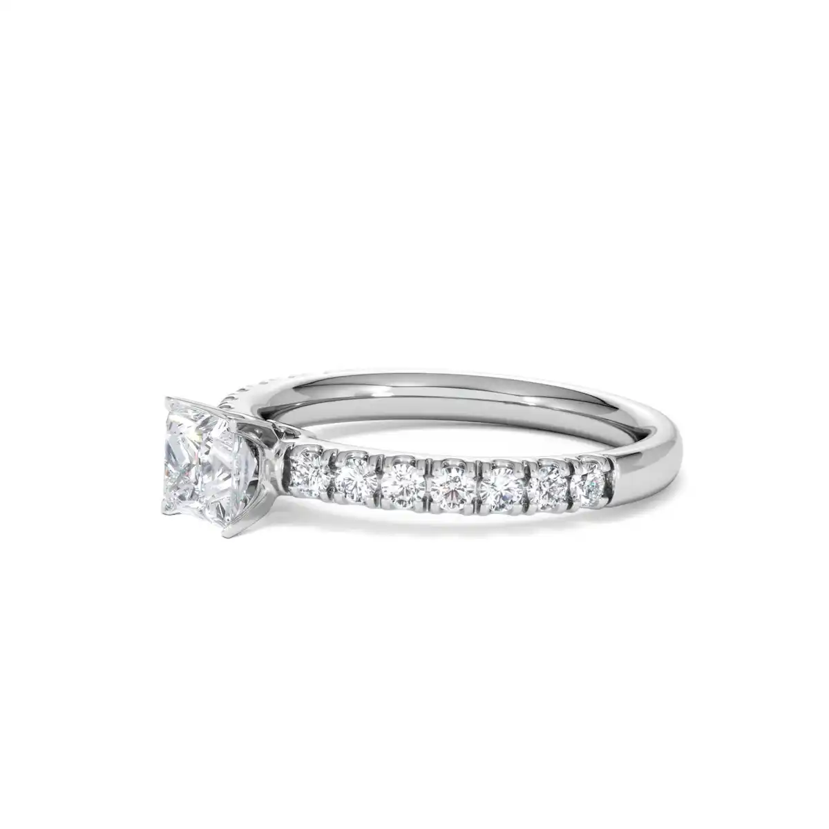Katerina Princess Diamond Engagement Ring Platinum 0.85ct G/SI2