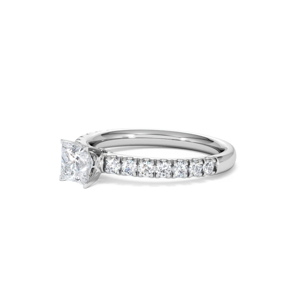 Katerina Princess Diamond Engagement Ring 18KW Gold 0.85ct G/SI2