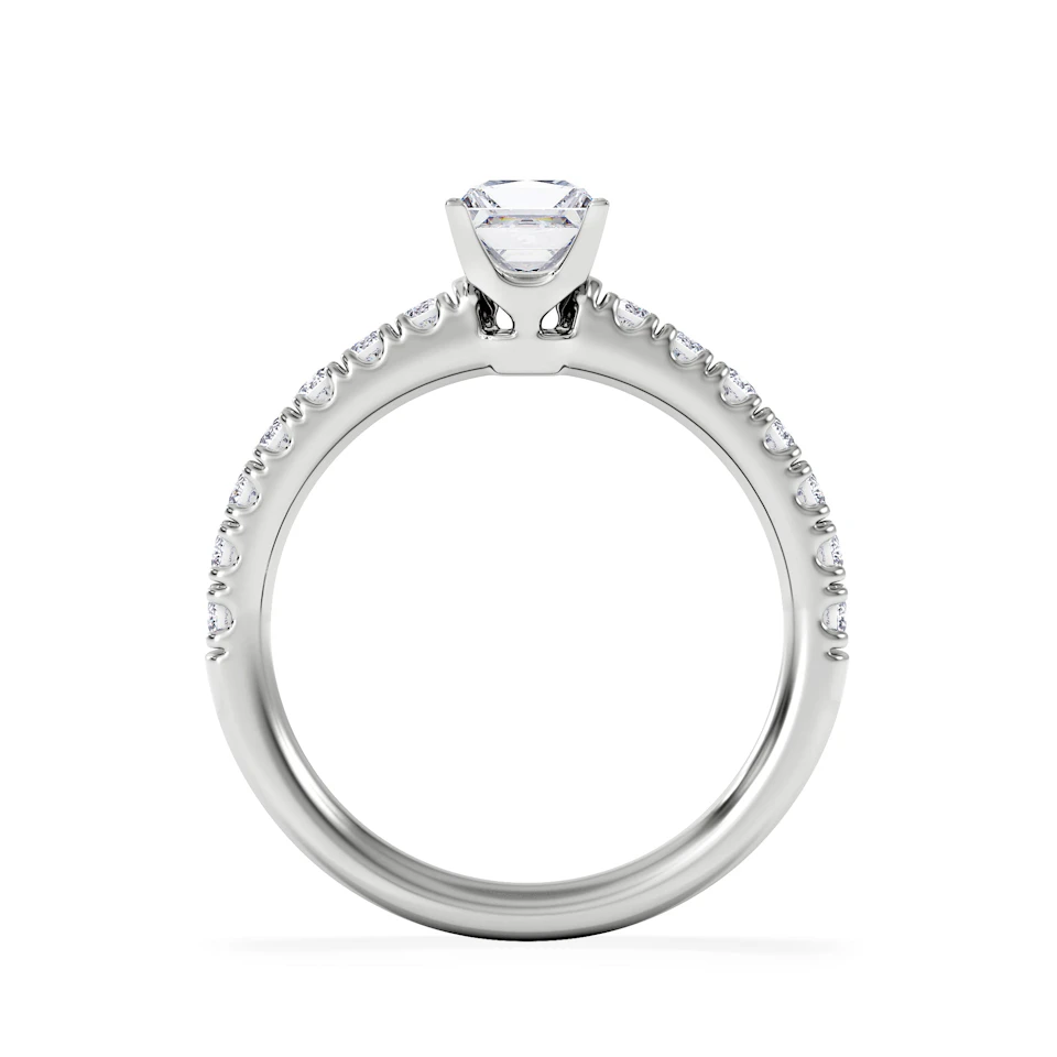 Katerina Lab Princess Diamond Engagement Ring Platinum 0.85ct F/VS1