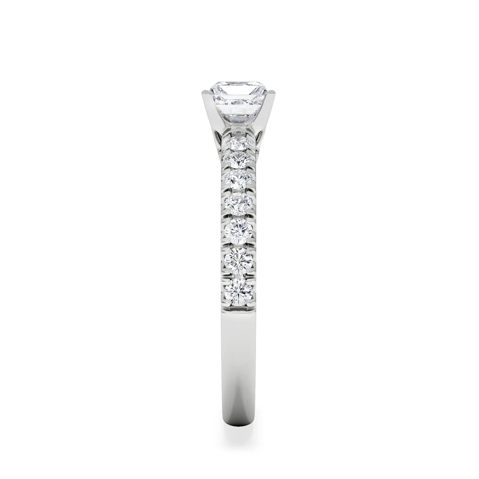 Katerina Princess Diamond Engagement Ring 18KW Gold 0.85ct G/SI2